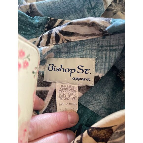 Bishop St Apparel Men's Tropical Hawaiian Collared Buttoned Shirt Size 3XL - Picture 8 of 12